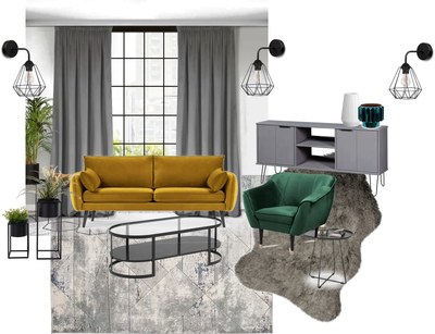 industrial style living room