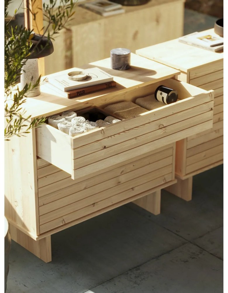 Prírodná komoda z borovicového dreva Karup Design Kommo