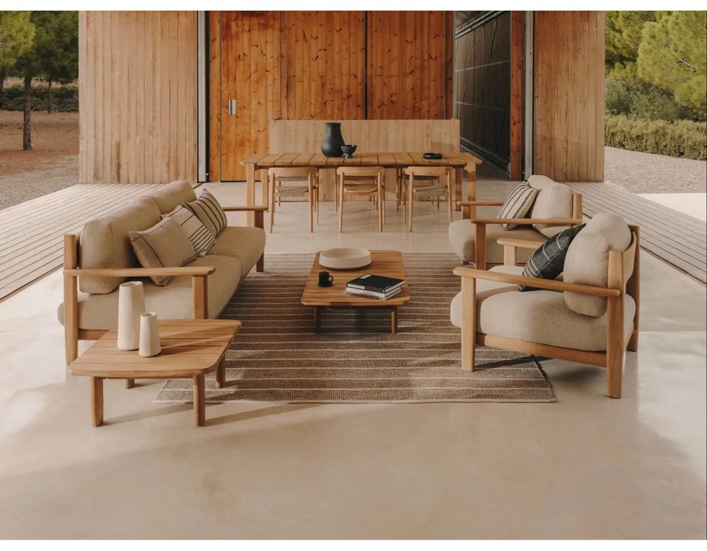 Béžový vonkajší koberec z recyklovaných vlákien 200x300 cm Desni – Kave Home