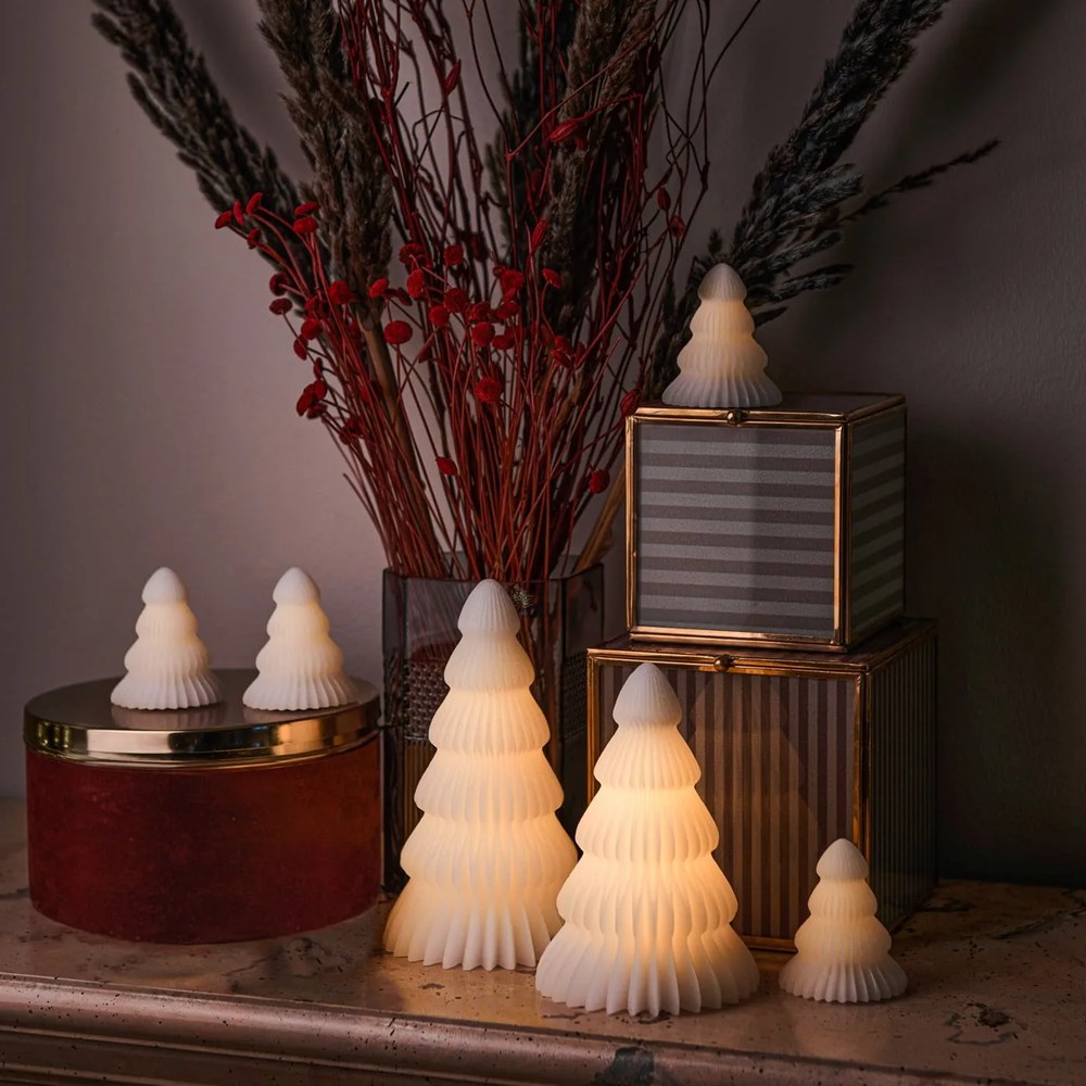 Biela svetelná dekorácia ø 11 cm Claire – Sirius