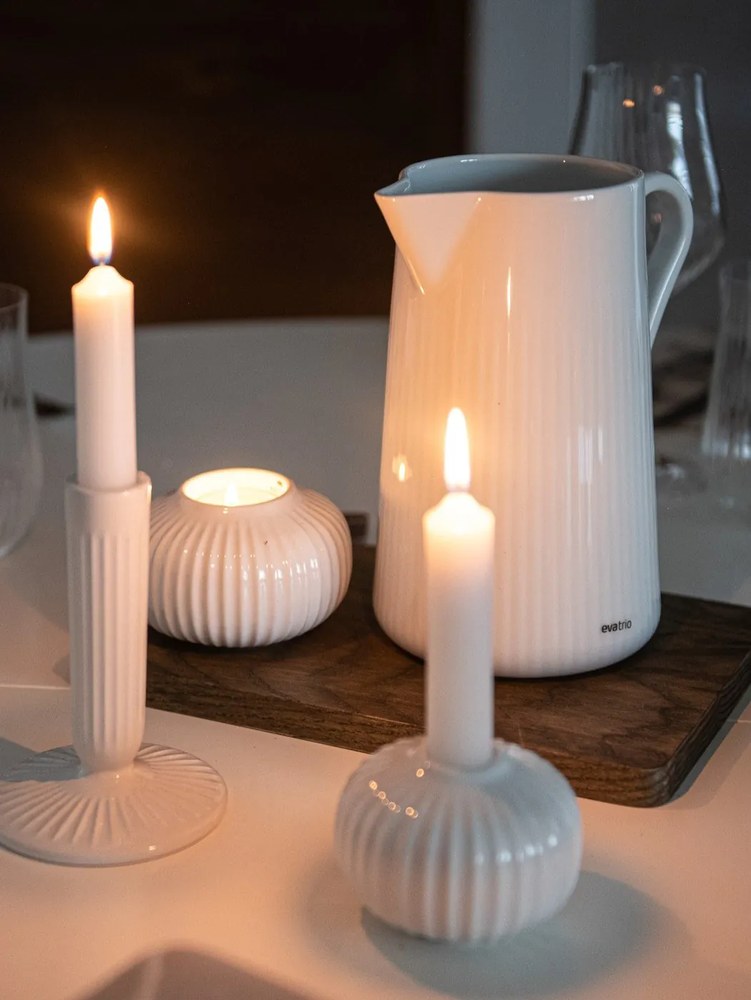 Biela dlhá sviečka Ego Dekor Cylinder Pure, doba horenia 53 h