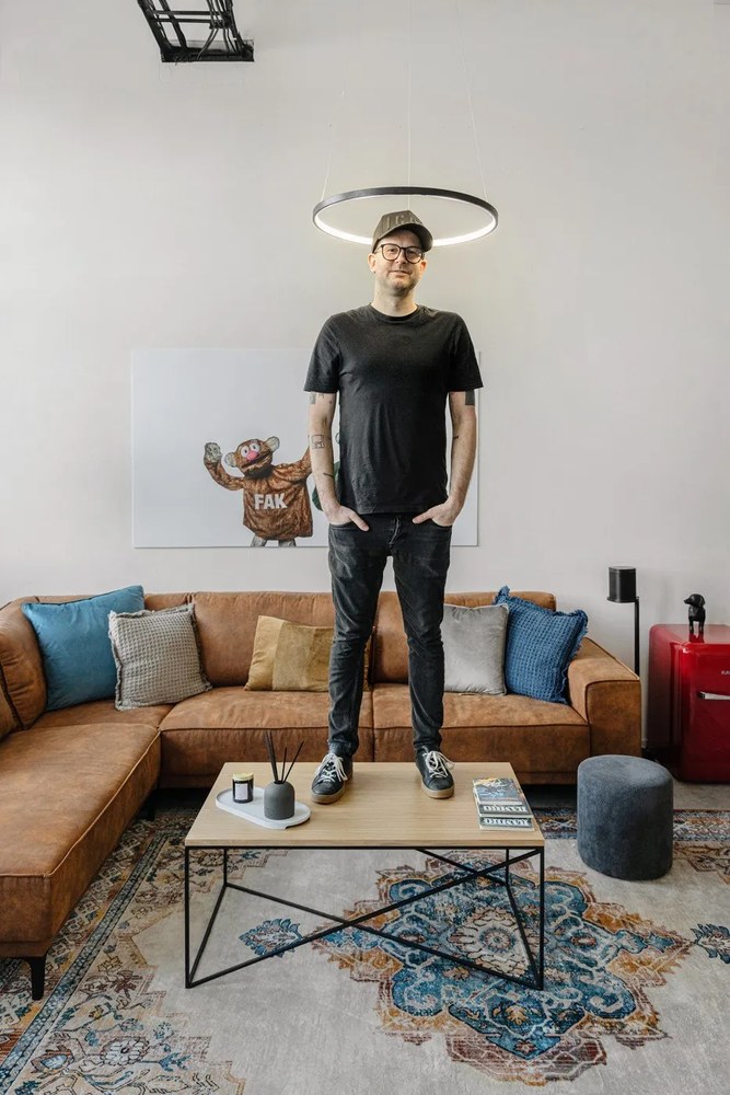 Modrý bavlnený dekoratívny vankúš Tiseco Home Studio Waffle, 45 x 45 cm