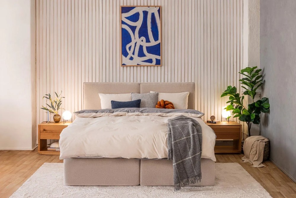 Béžová boxspring posteľ 160x200 cm Olia Bold – Bonami Selection