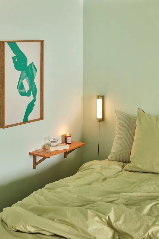 Oranžová polica v dekore duba 60 cm Arki – Hübsch