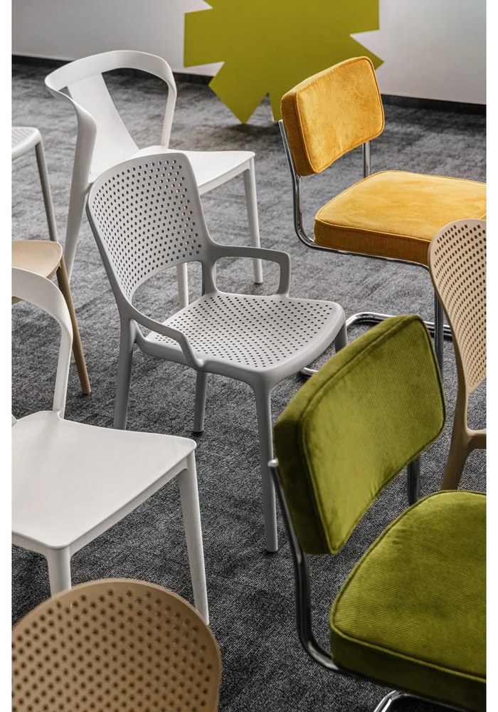 Zelená menčestrová jedálenská stolička Rupert – Unique Furniture