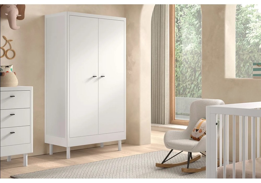 Biela postieľka z bukového dreva 70x140 cm Forrest – Vipack