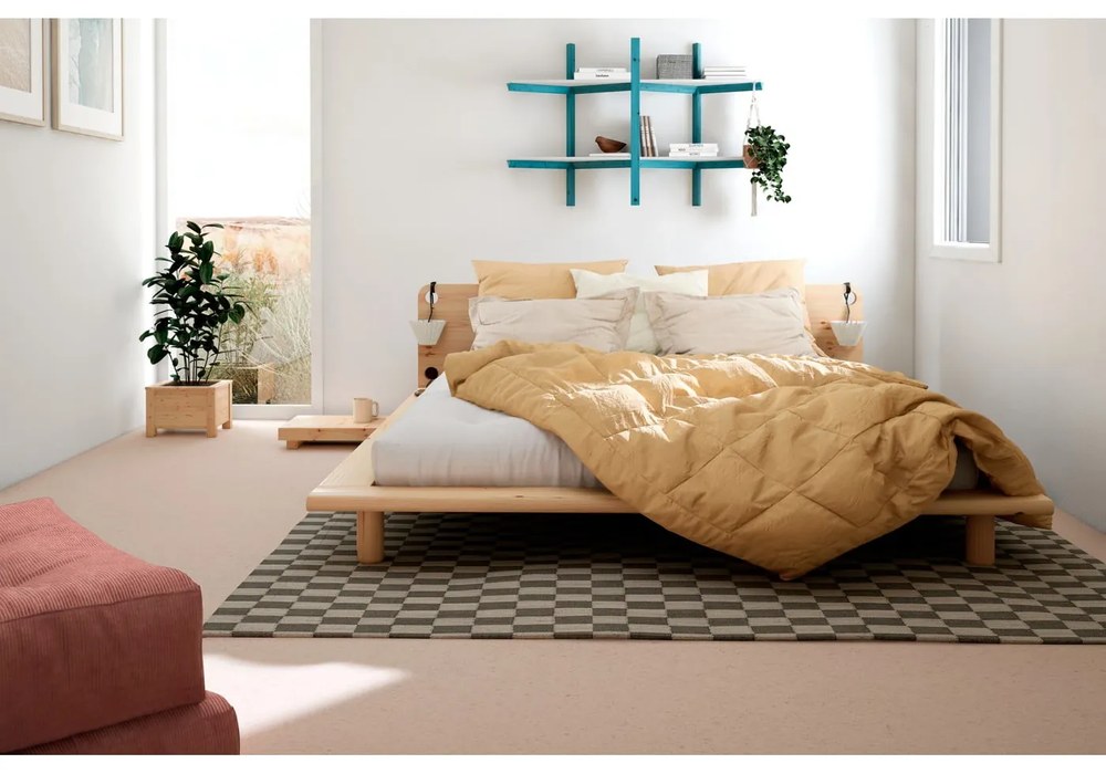 Súprava 2 nočných stolíkov z borovicového dreva v prírodnej farbe Karup Design Dock Natural