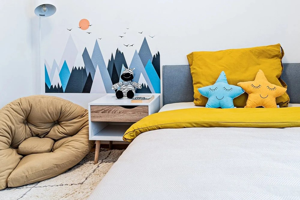 Nástenná samolepka Ambiance Giant Kid Sticker Scandinavian Mountains Parka