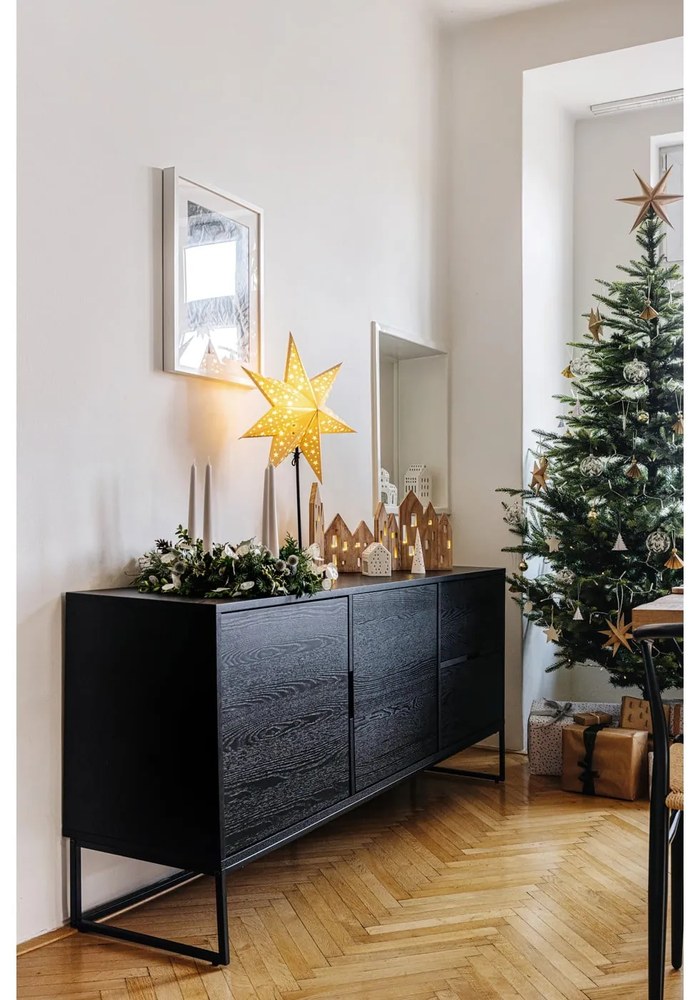Biely keramický lampáš Kähler Design Long Church, výška 10 cm