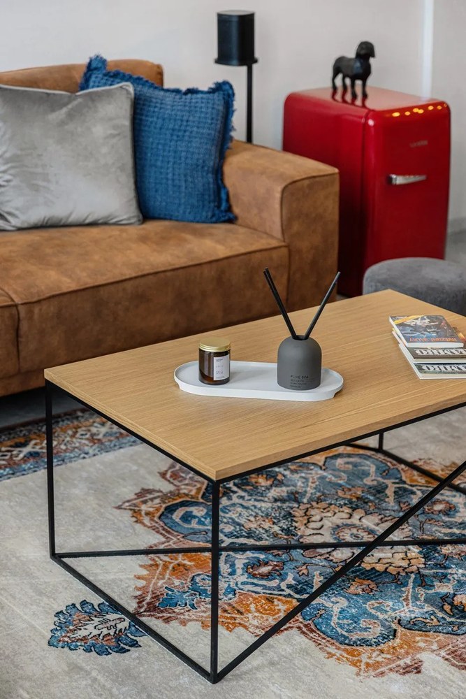 Modrý bavlnený dekoratívny vankúš Tiseco Home Studio Waffle, 45 x 45 cm