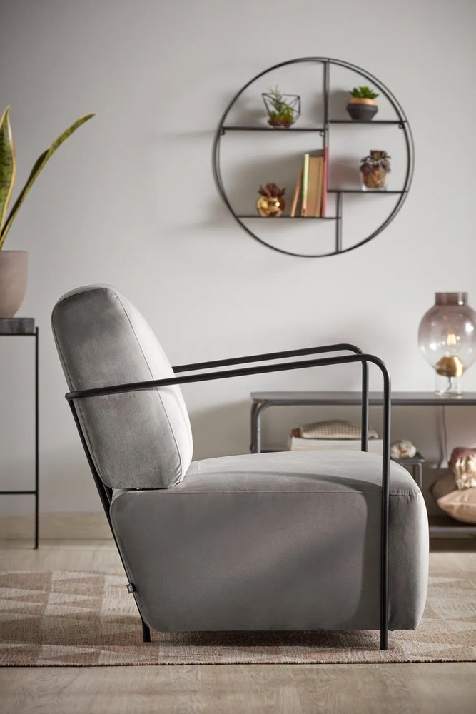 Čierna poschodová kovová polica 55 cm Across – Kave Home