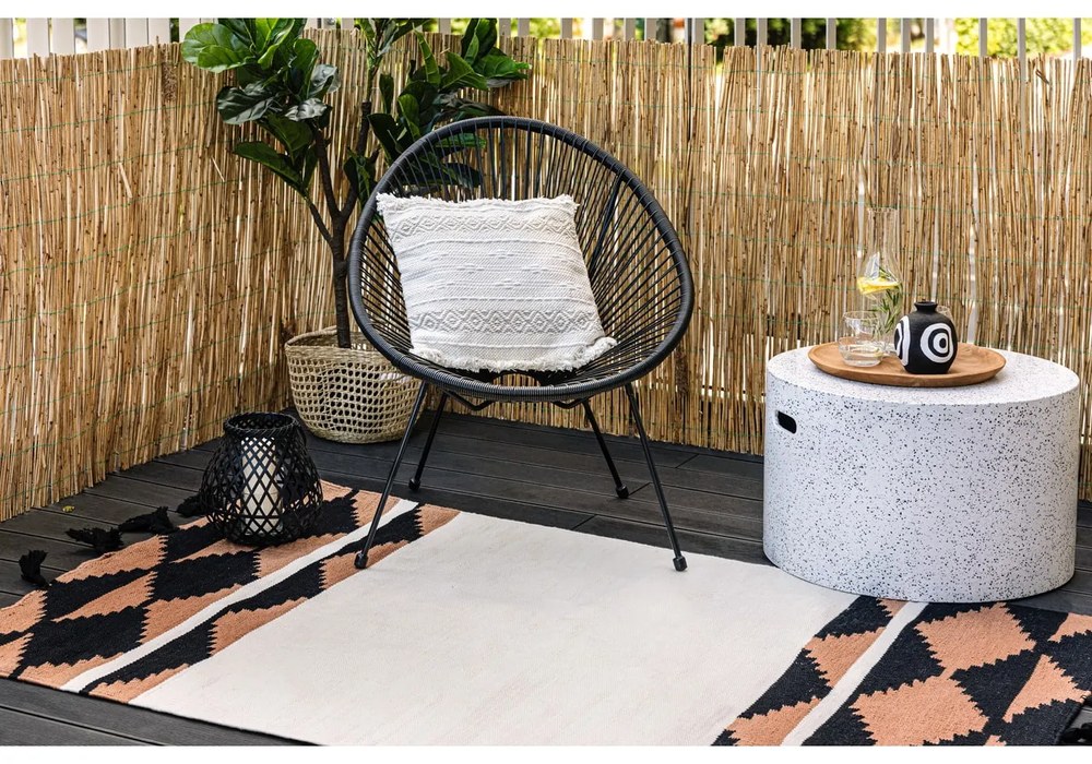 Čierne záhradné kreslo z umelého ratanu Bonami Selection Avocado