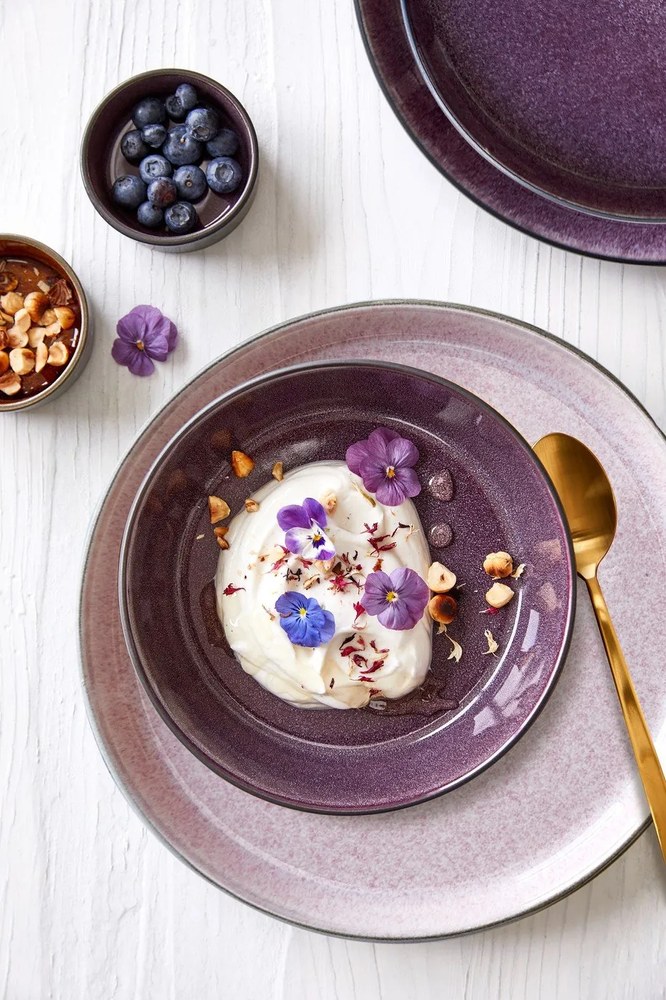 Čierny/fialový kameninový tanier ø 27 cm Gastro Black/Purple – Bitz