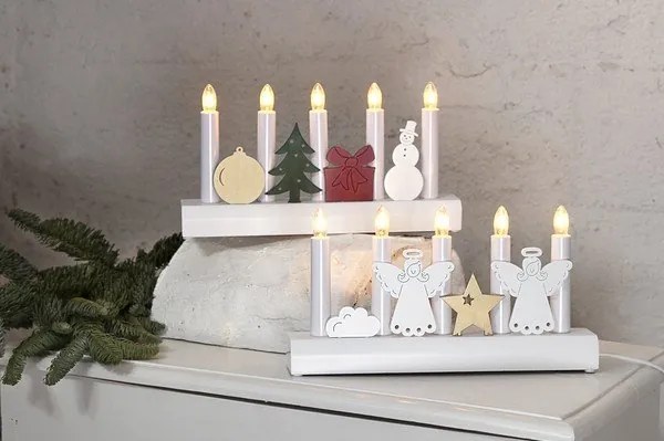 Biela vianočná svetelná dekorácia Julia – Star Trading