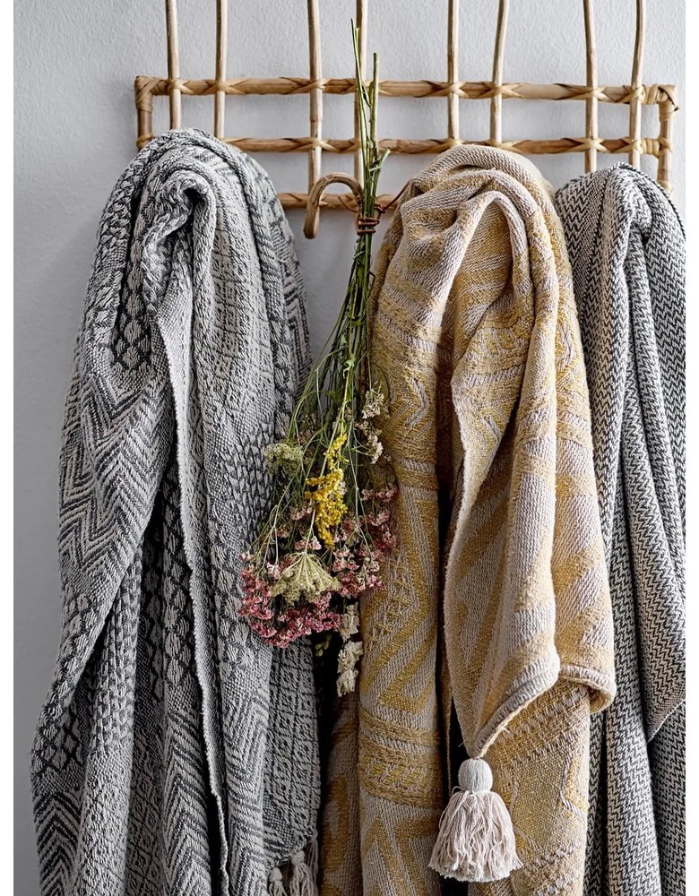 Sivá deka Bloomingville Throw, 130 × 160 cm