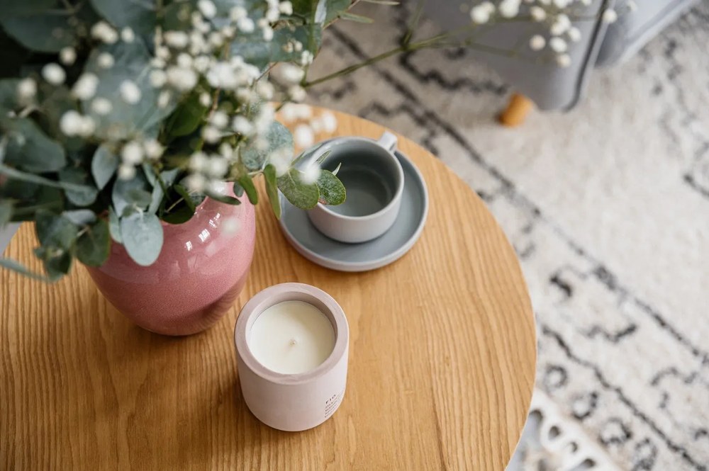 Okrúhly odkladací stolík v dekore duba ø 50 cm Cep – Teulat