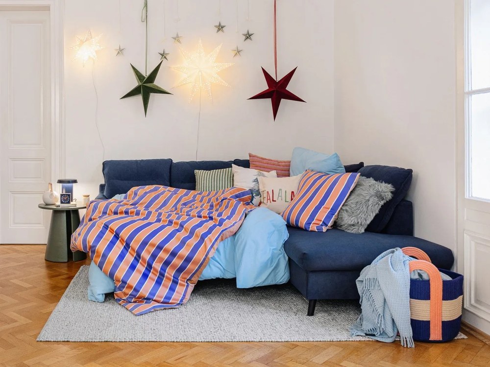 Modrá kovová stolná lampa Keen - Hübsch