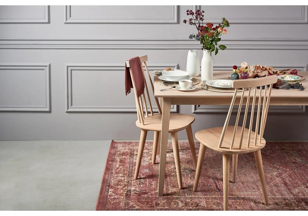 Matne lakovaný dubový jedálenský stôl Rowico Mimi, 180 x 90 cm