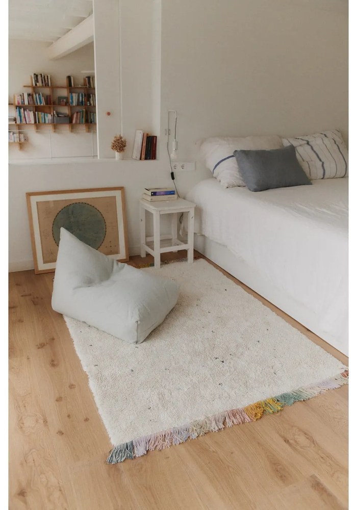 Krémový prateľný ručne tkaný bavlnený detský koberec 170x240 cm Stardust – Lorena Canals