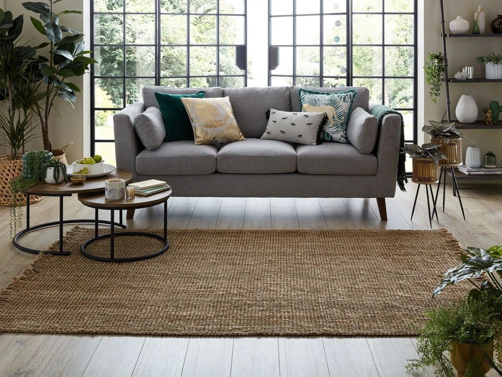 Hnedý jutový koberec Flair Rugs Jute, 120 x 170 cm