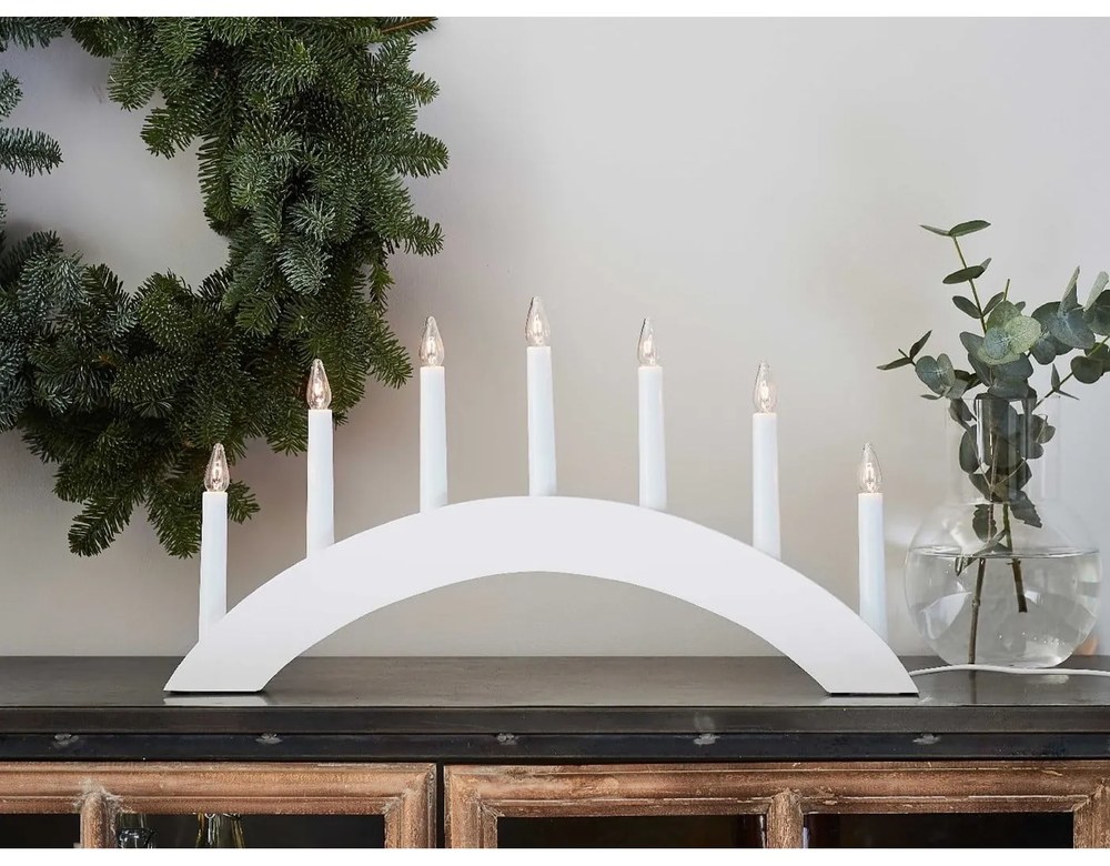 Biela vianočná svetelná dekorácia Atle – Markslöjd