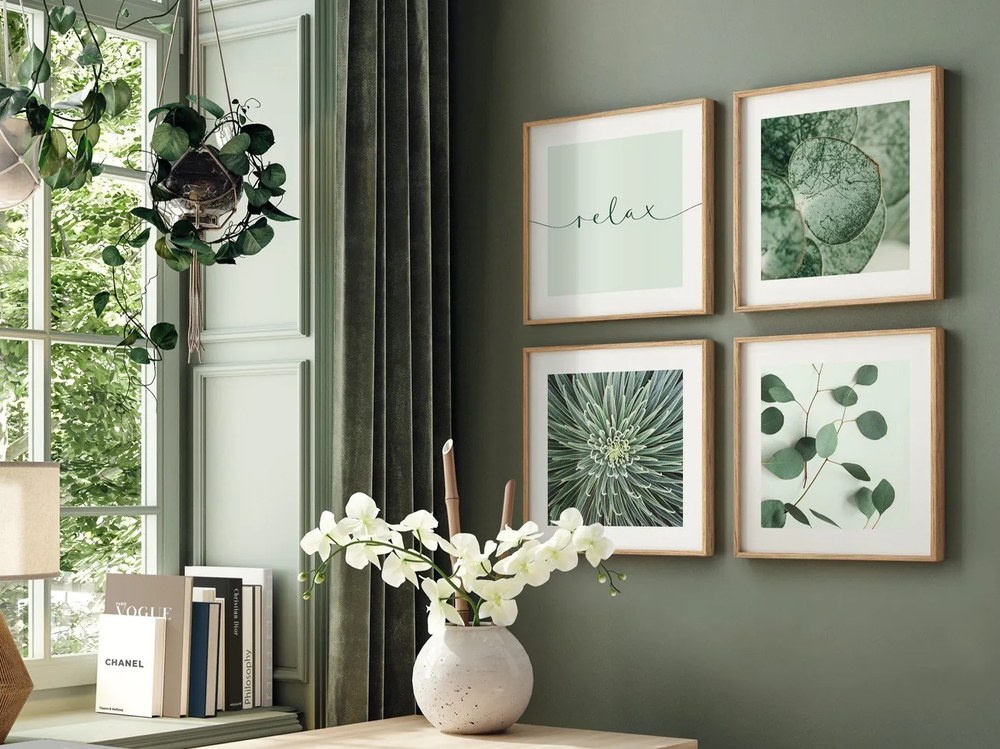 Obrazy v súprave 4 ks 30x30 cm Relax