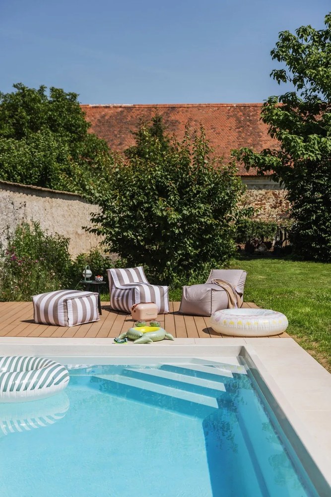 Bielo-sivý záhradný sedací vak – Bonami Essentials