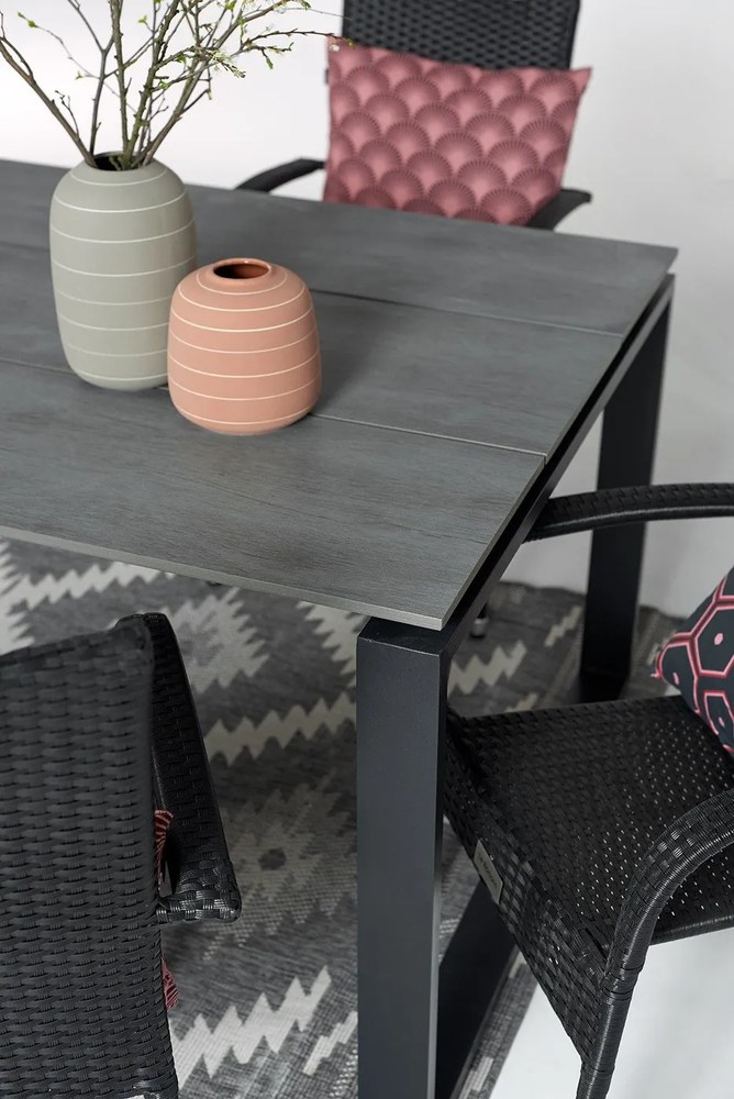 Sivý záhradný stôl pre 8 osôb Bonami Selection Strong, 210 x 100 cm