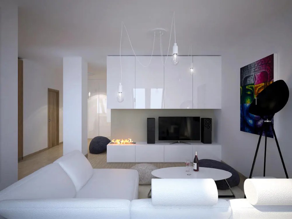 Bulharská, kuchyň s obývakem