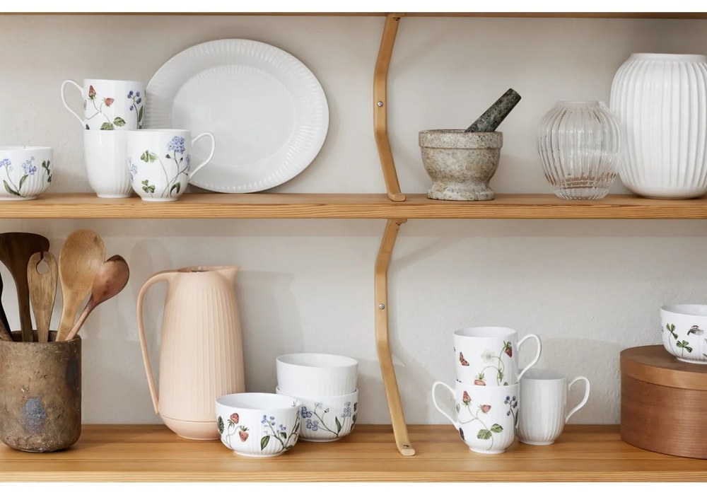 Biela kameninová váza Kähler Design Hammershoi, výška 20 cm