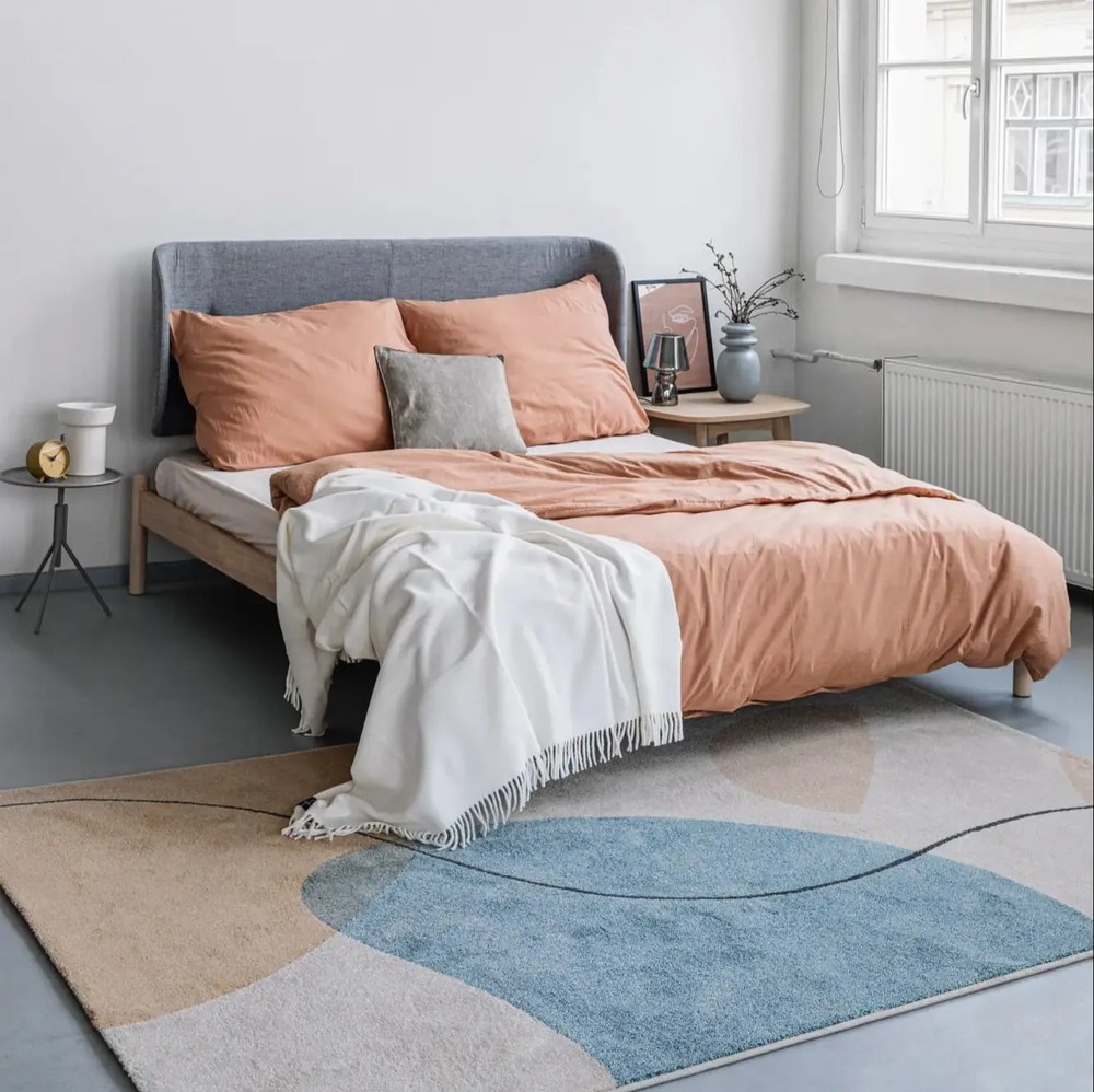Modro-sivá keramická váza Kähler Design Kontur, výška 29 cm