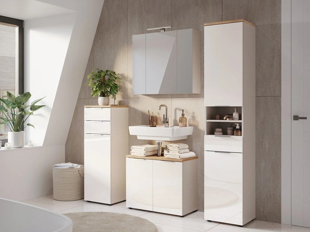 Sivá kúpeľňová skrinka 80x71 cm – Germania