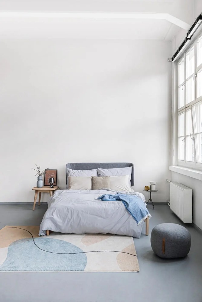 Modro-sivá keramická váza Kähler Design Kontur, výška 29 cm