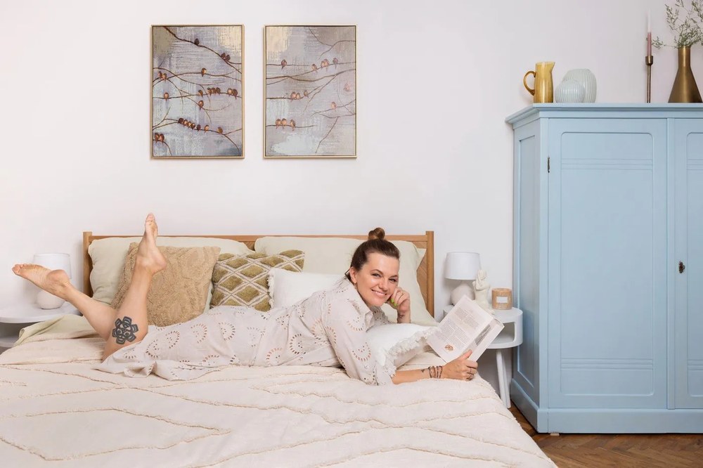 Krémovobiela bavlnená prikrývka na dvojlôžko 250x260 cm Sahara - Tiseco Home Studio