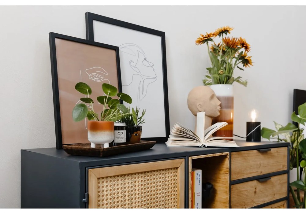 Čierna stolová lampa (výška 10 cm) Athens – it's about RoMi