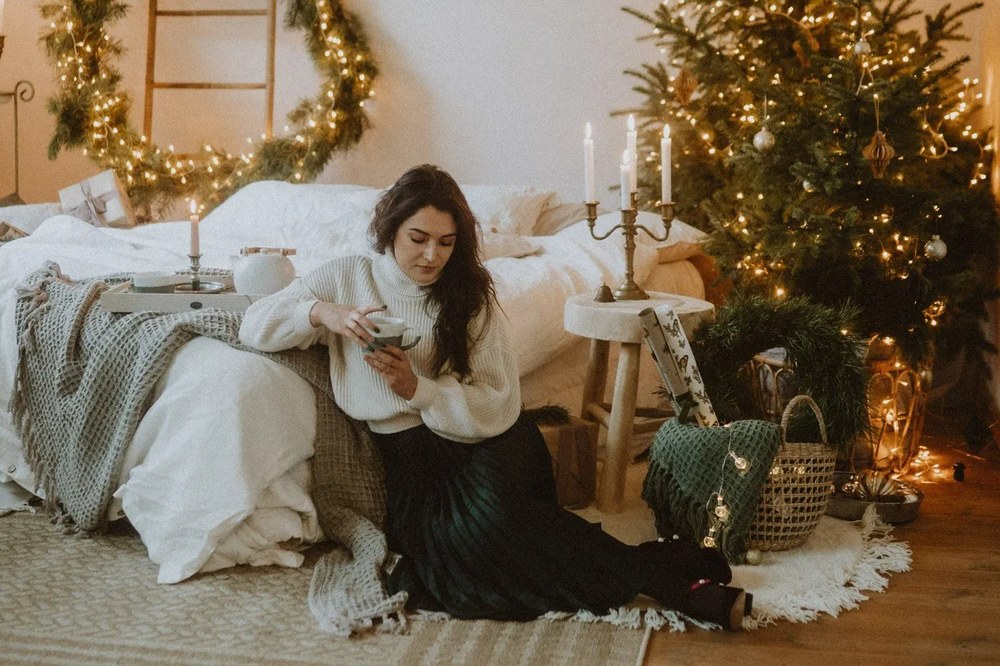 Béžový vlnený koberec Bloomingville Nature, ⌀ 110 cm