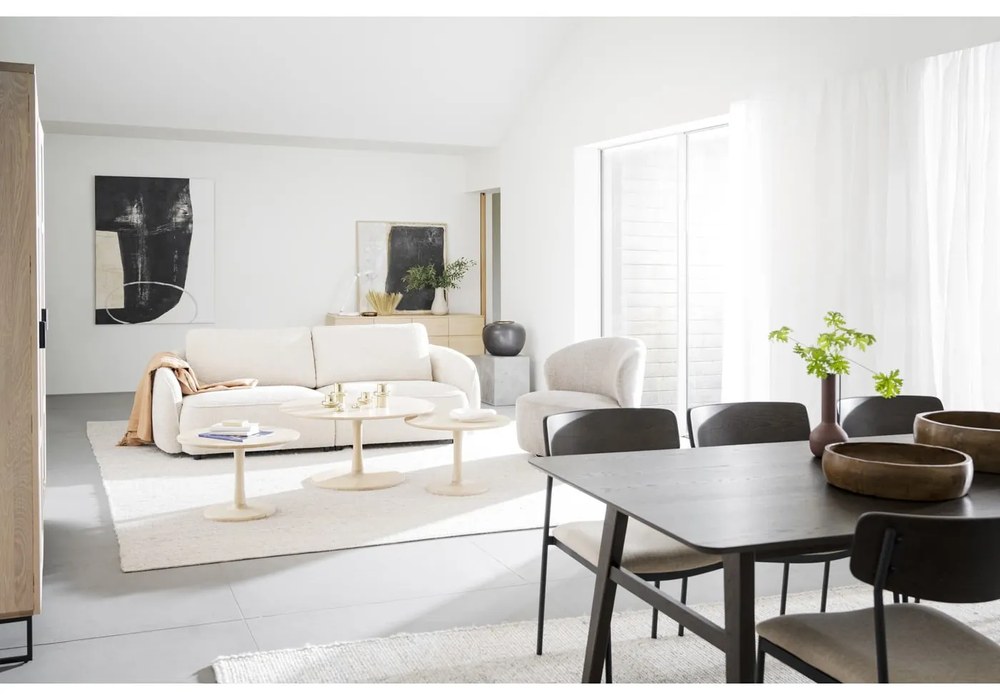 Tmavohnedý jedálenský stôl v dekore duba 100x220 cm Plainfield – Rowico