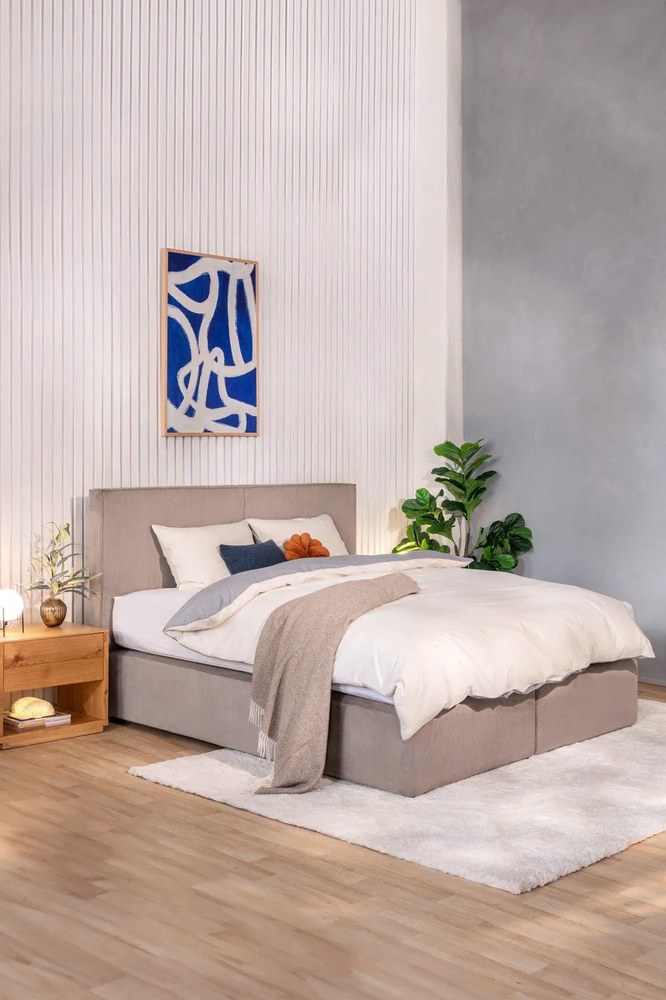 Boxspring posteľ taupe 160x200 cm Olia Bold – Bonami Selection