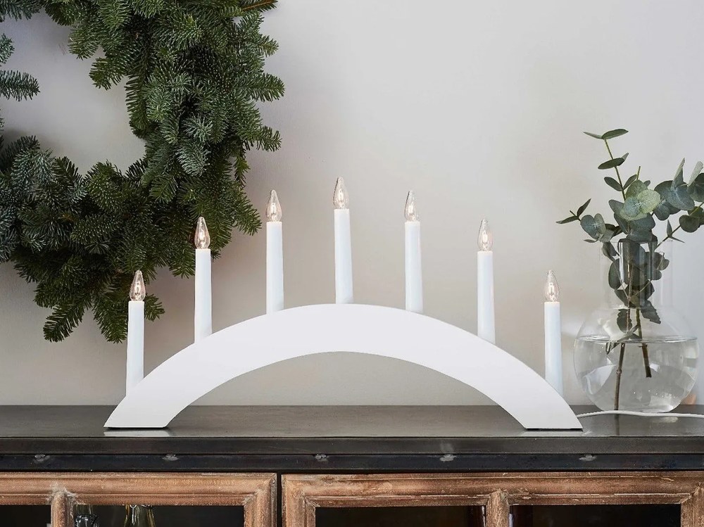 Biela vianočná svetelná dekorácia Atle – Markslöjd