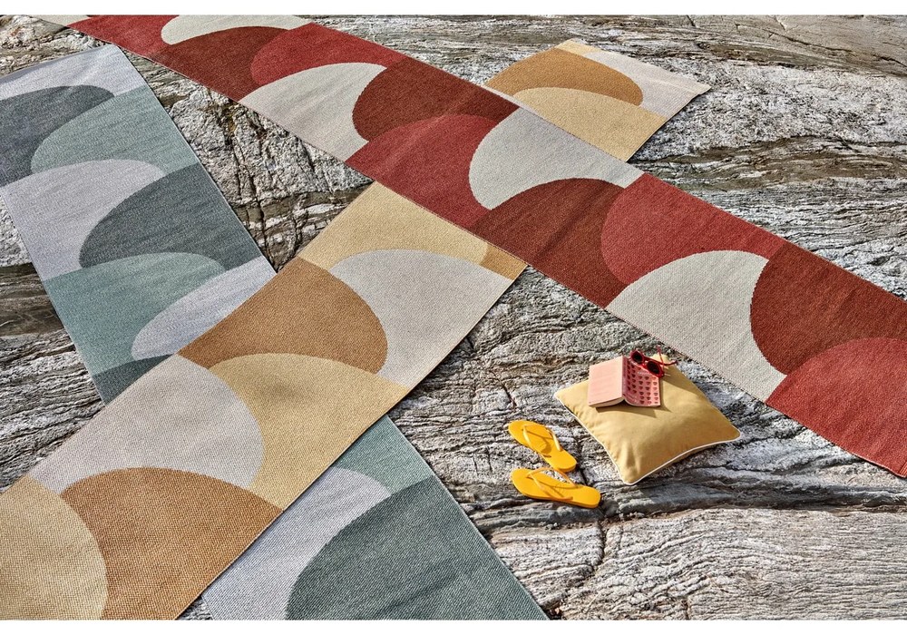 Vnútorný a vonkajší behúň v tehlovej farbe 70x270 cm Hill Brick Rust – Pappelina