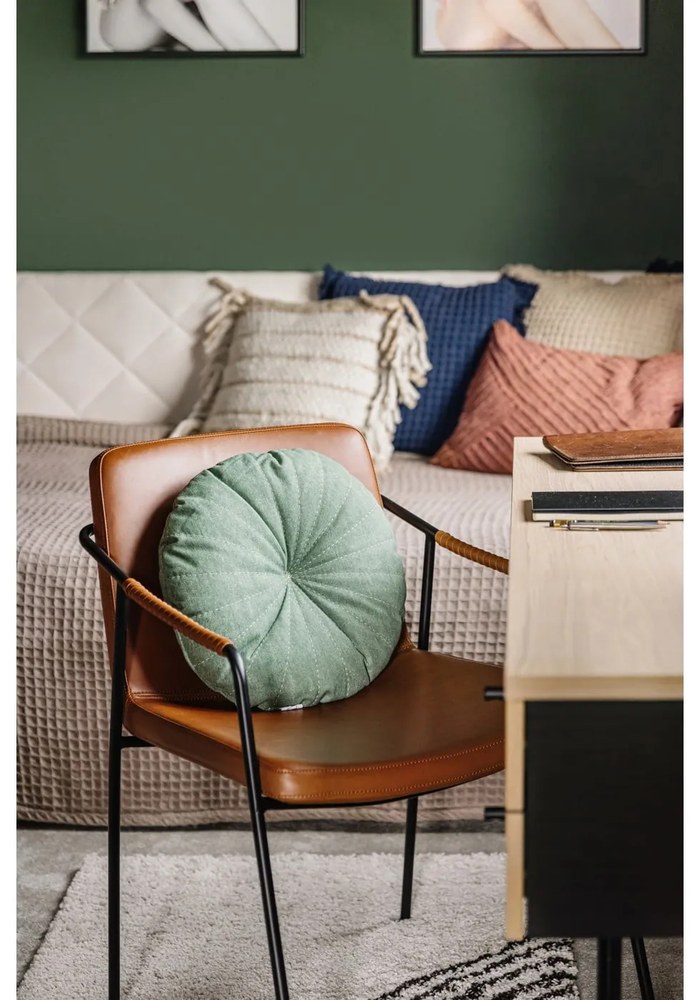 Béžový bavlnený dekoratívny vankúš Tiseco Home Studio Waffle, 45 x 45 cm