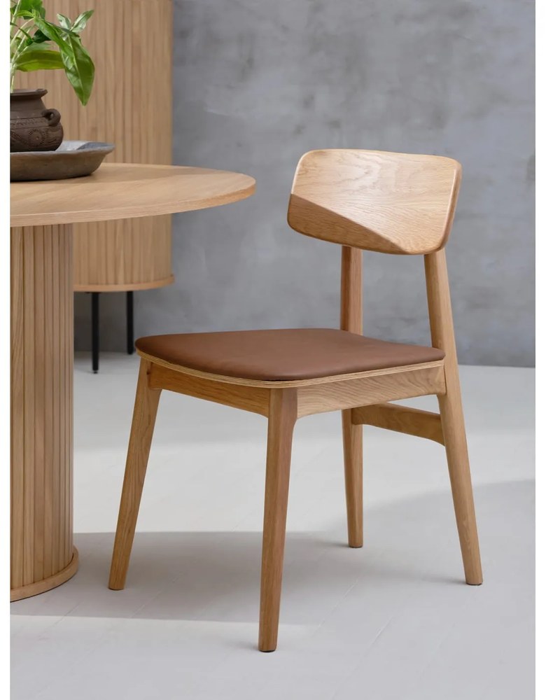 Okrúhly jedálenský stôl v dekore duba ø 120 cm Nola – Unique Furniture