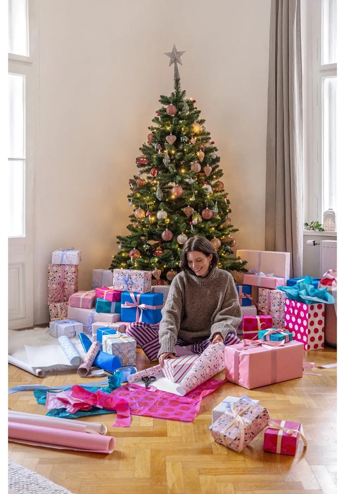 Sklenené ručne fúkané vianočné gule v súprave 3 ks ø 8 cm – Ego Dekor