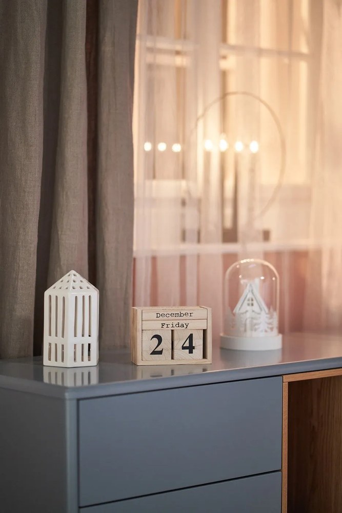 Béžový ľanový záves s pútkami Linen Tales Night Time, 275 x 140 cm