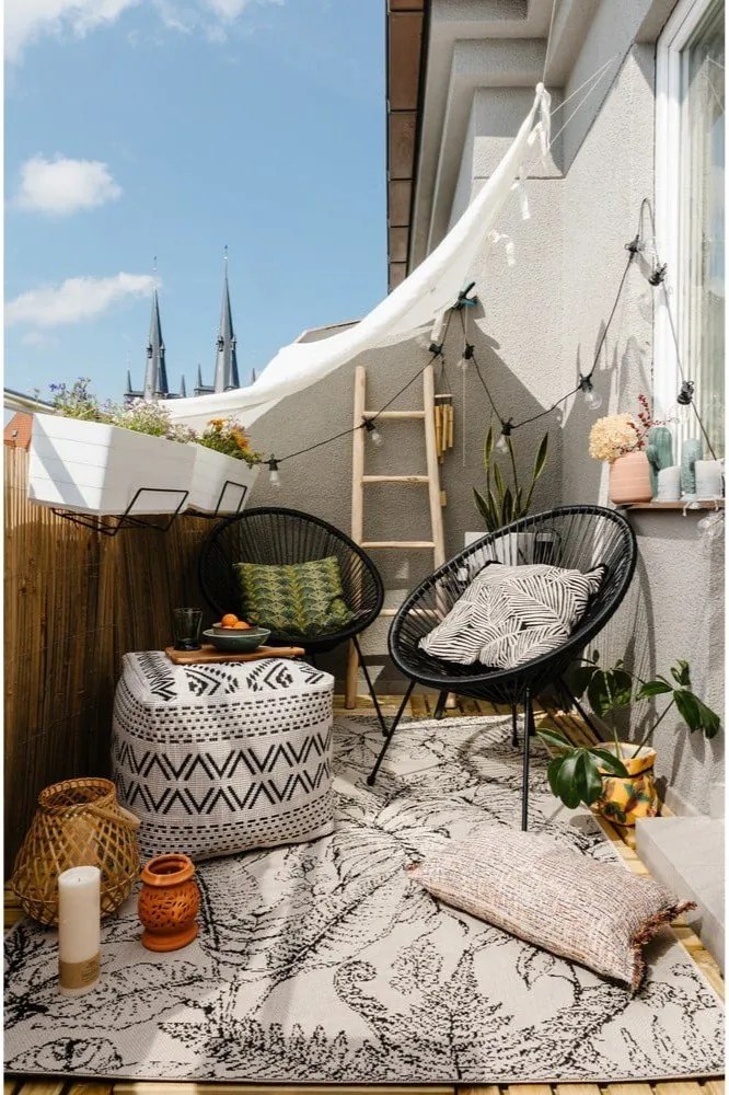 Čierne záhradné kreslo z umelého ratanu Bonami Selection Avocado