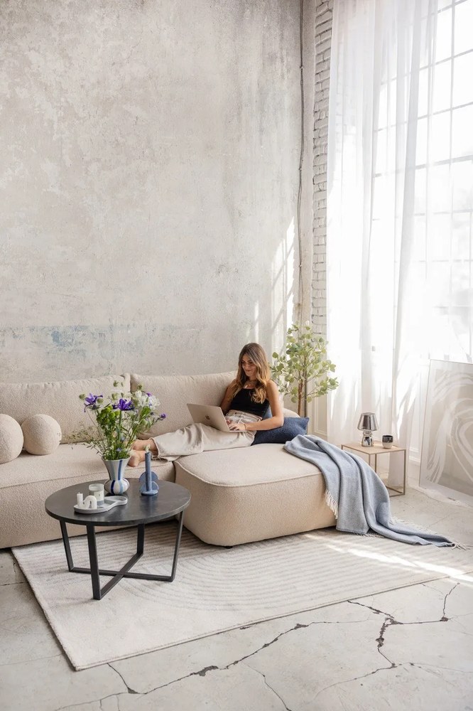 Sivý/krémovobiely koberec 200x290 cm Zen – Universal