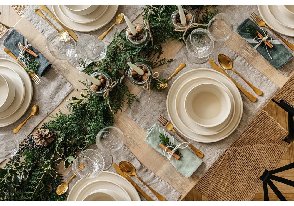 18-dielna súprava béžovej kameniny Bonami selection Malia