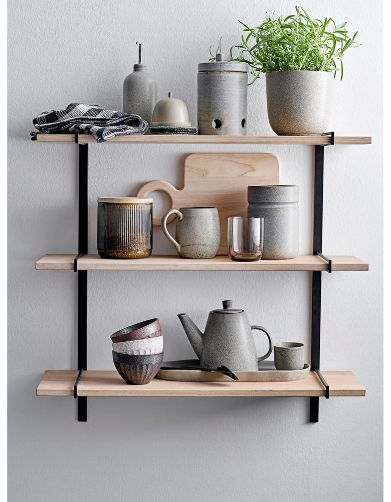 Sivý kameninový hrnček Bloomingville Kendra, 500 ml