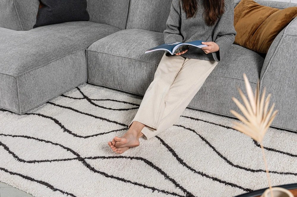 Biely/čierny koberec 160x230 cm Routa – Universal