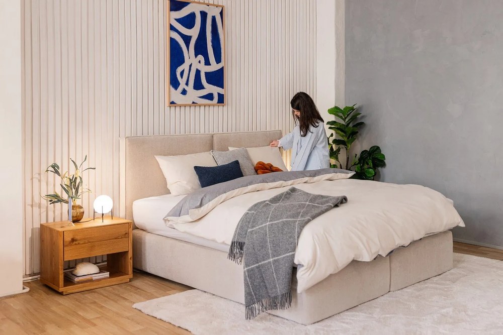 Béžová boxspring posteľ 160x200 cm Olia Bold – Bonami Selection
